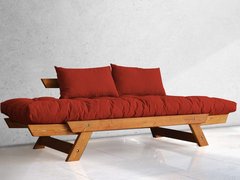 Canapea extensibila din lemn Adalar rosu 180x85x75